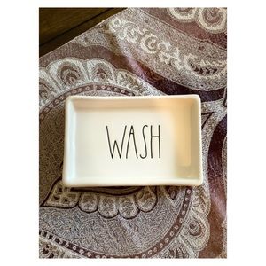Rae Dunn "Wash" Soap Dish For Bathroom or Kitchen